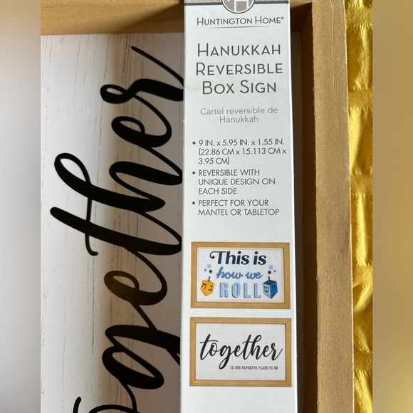 BRAND NEW Set of Reversible Wooden Box Signs - Picture 3 of 4